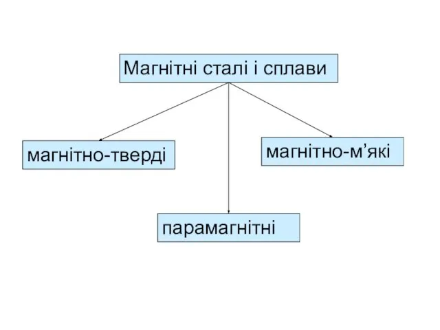 Магнітні сталі і сплави магнітно-тверді магнітно-м’які парамагнітні