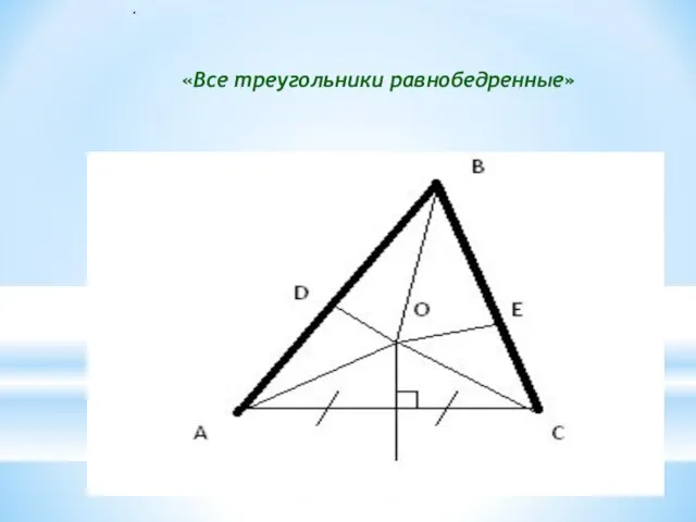 «Все треугольники равнобедренные» .