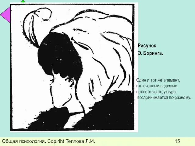 Общая психология. Copiriht Теплова Л.И. Рисунок Э. Боринга. Один и тот же