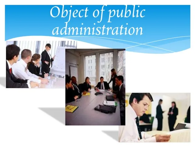 Object of public administration