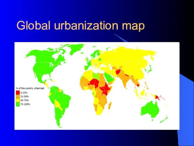 Global urbanization map