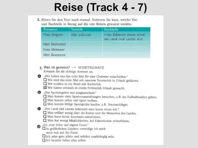 Reise (Track 4 - 7)