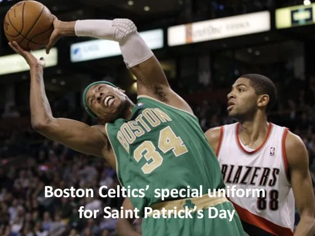 Boston Celtics’ special uniform for Saint Patrick’s Day