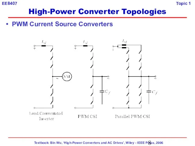 PWM Current Source Converters High-Power Converter Topologies