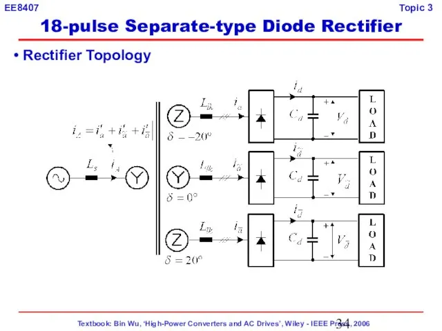 Rectifier Topology 18-pulse Separate-type Diode Rectifier