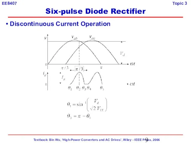 Discontinuous Current Operation Six-pulse Diode Rectifier