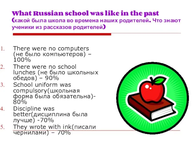 What Russian school was like in the past (какой была школа во