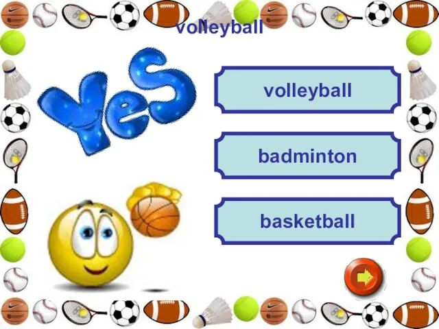 volleyball volleyball badminton basketball