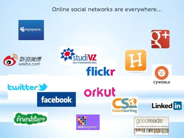 Online social networks are everywhere...