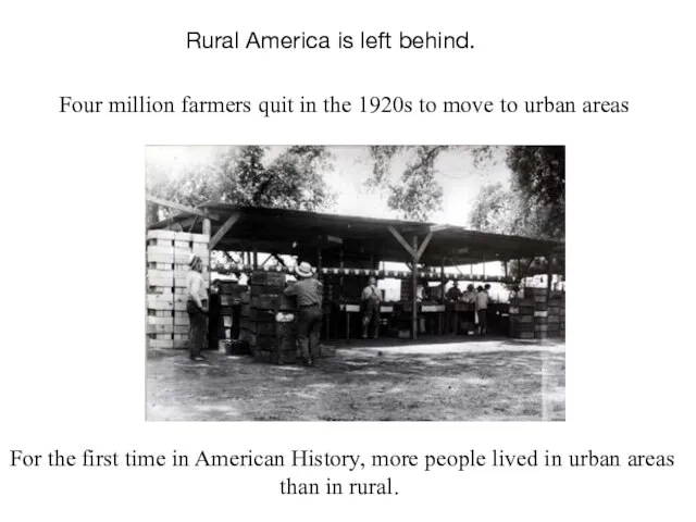 Rural America is left behind. For the first time in American History,