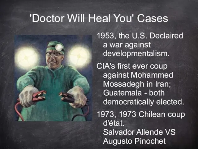 'Doctor Will Heal You' Cases 1953, the U.S. Declaired a war against