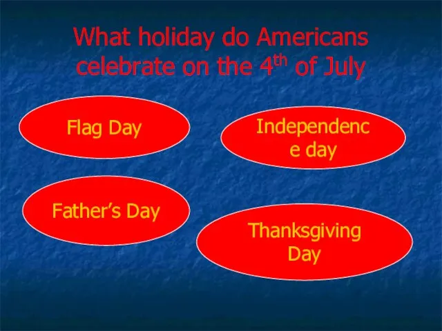 What holiday do Americans celebrate on the 4th of July Flag Day