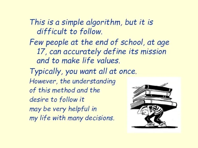 This is a simple algorithm, but it is difficult to follow. Few