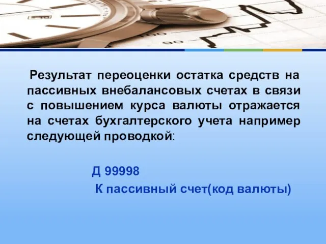 Результат переоценки остатка средств на пассивных внебалансовых счетах в связи с повышением