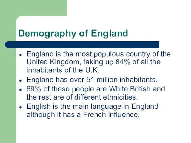 Demography of England England is the most populous country of the United