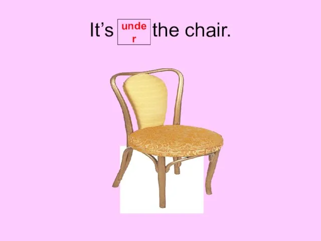 It’s the chair. under