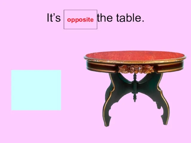 It’s the table. opposite