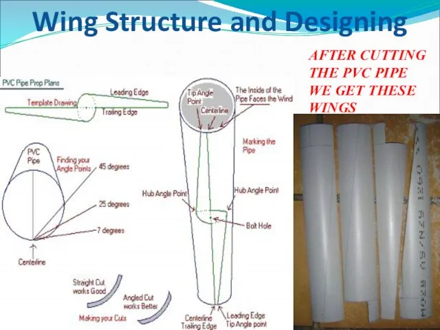 Wing Structure and Designing AFTER CUTTING THE PVC PIPE WE GET THESE WINGS