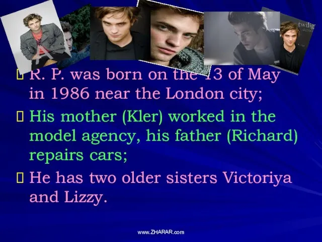 R. P. was born on the 13 of May in 1986 near