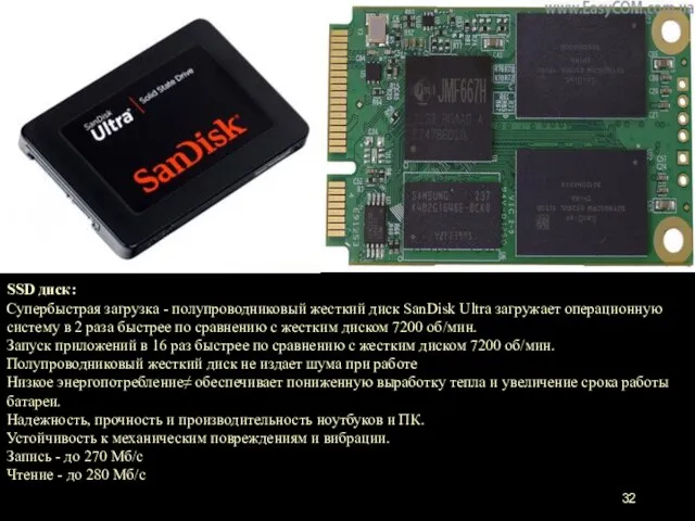 SSD диск: Супербыстрая загрузка - полупроводниковый жесткий диск SanDisk Ultra загружает операционную