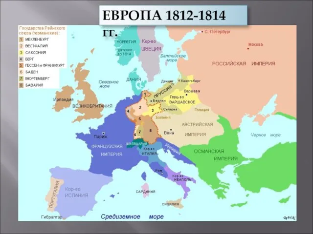 ЕВРОПА 1812-1814 гг.
