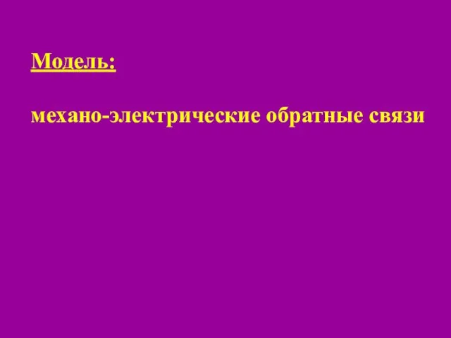 Модель: механо-электрические обратные связи