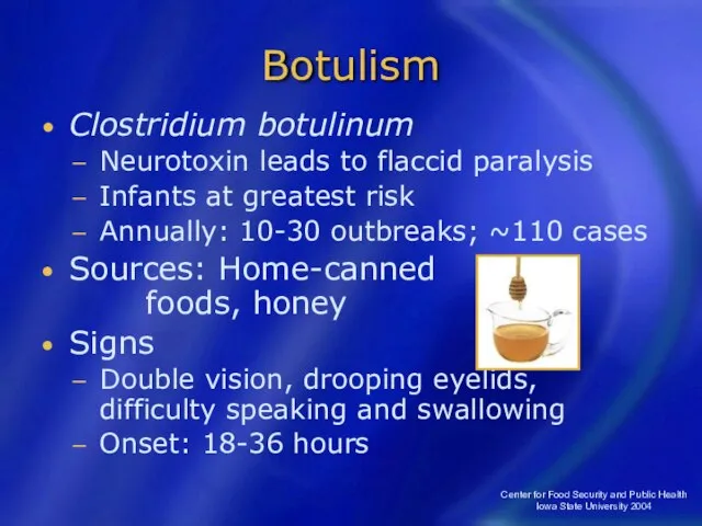 Center for Food Security and Public Health Iowa State University 2004 Botulism