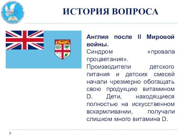 ИСТОРИЯ ВОПРОСА Англия после II Мировой войны. Синдром «провала процветания». Производители детского