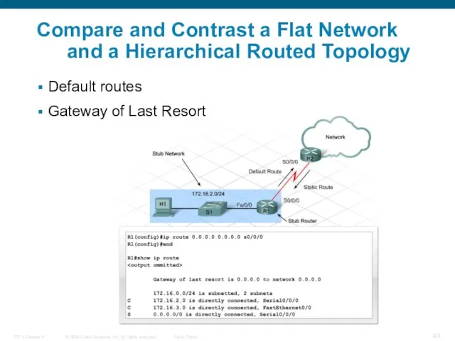 Compare and Contrast a Flat Network and a Hierarchical Routed Topology Default