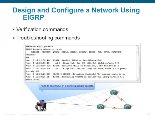 Design and Configure a Network Using EIGRP Verification commands Troubleshooting commands