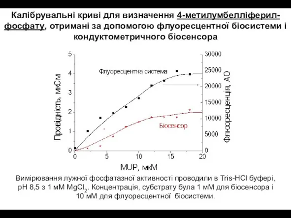Вимірювання лужної фосфатазної активності проводили в Tris-HCl буфері, pH 8,5 з 1