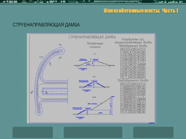 Железобетонные мосты. Часть 1 СТРУЕНАПРАВЛЯЮЩАЯ ДАМБА