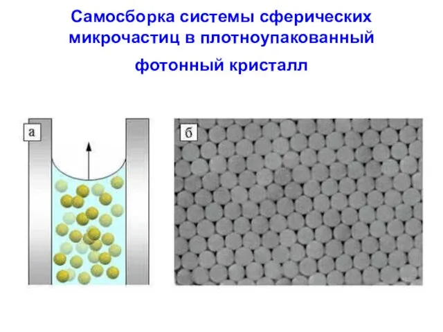 Самосборка системы сферических микрочастиц в плотноупакованный фотонный кристалл