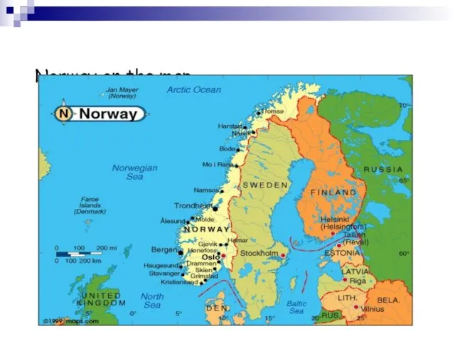 Norway on the map