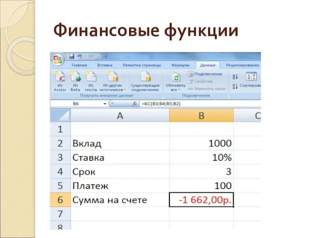 Финансовые функции