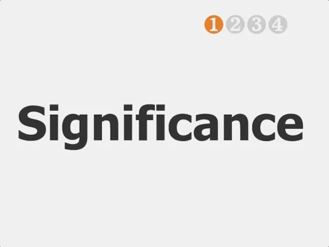 Significance ❶❷❸❹