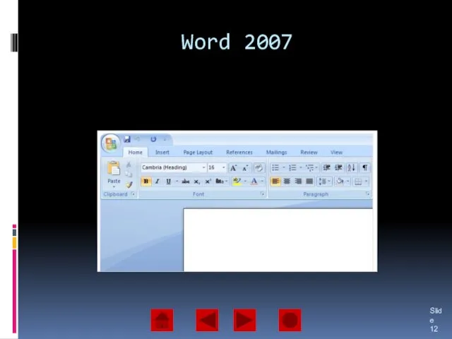 Word 2007 Slide