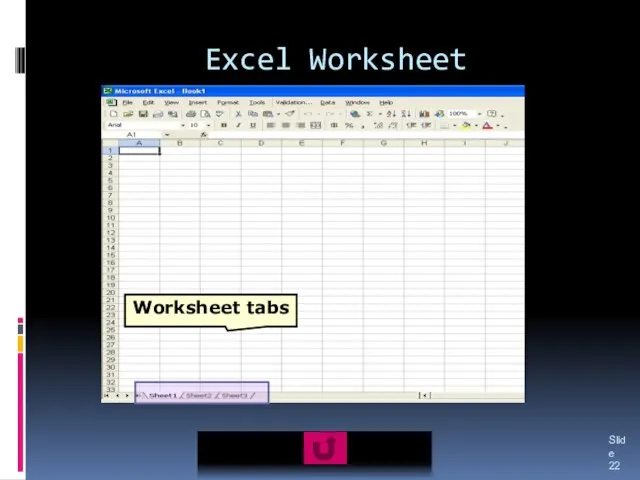 Excel Worksheet Slide Worksheet tabs