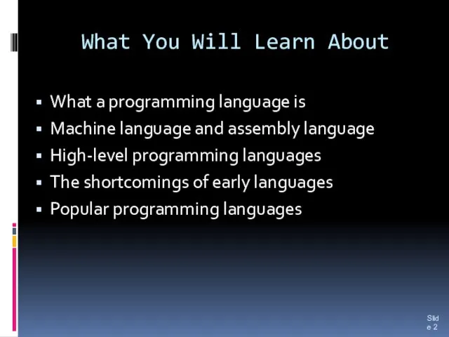 What You Will Learn About What a programming language is Machine language