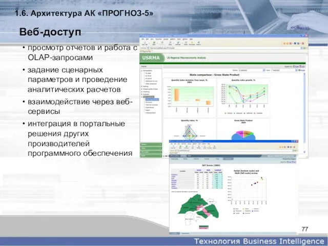 Веб-доступ просмотр отчетов и работа с OLAP-запросами задание сценарных параметров и проведение