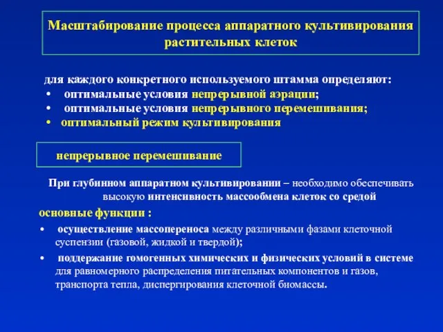 для каждого конкретного используемого штамма определяют: оптимальные условия непрерывной аэрации; оптимальные условия