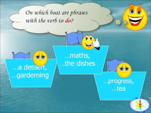 On which boat are phrases with the verb to do?