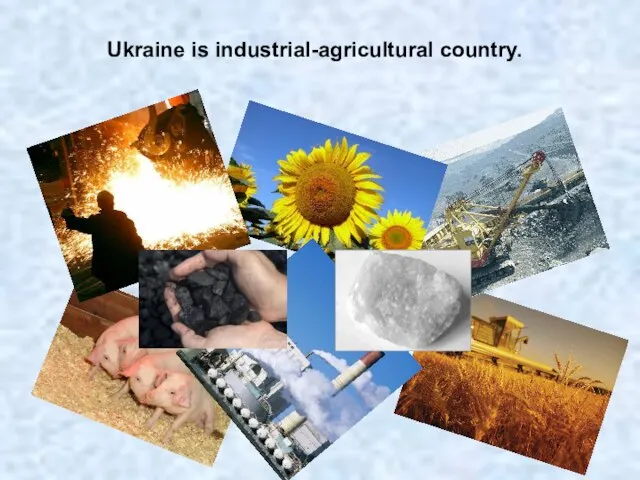 Ukraine is industrial-agricultural country.