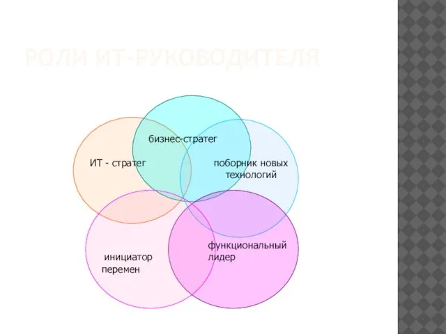 РОЛИ ИТ-РУКОВОДИТЕЛЯ