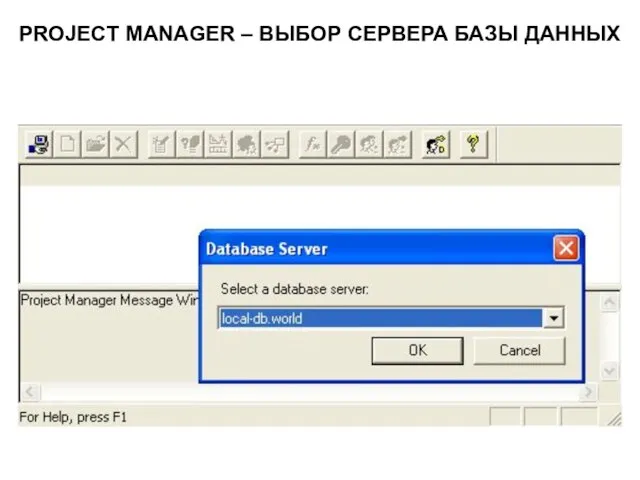 PROJECT MANAGER – ВЫБОР СЕРВЕРА БАЗЫ ДАННЫХ