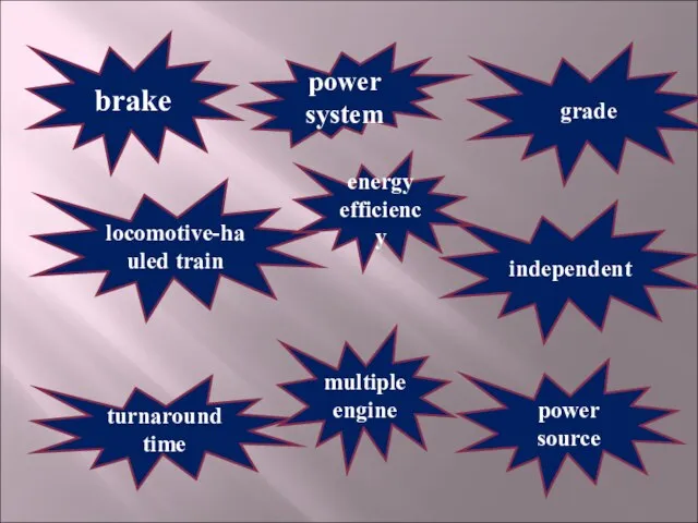 brake grade independent locomotive-hauled train turnaround time power source energy efficiency multiple engine power system