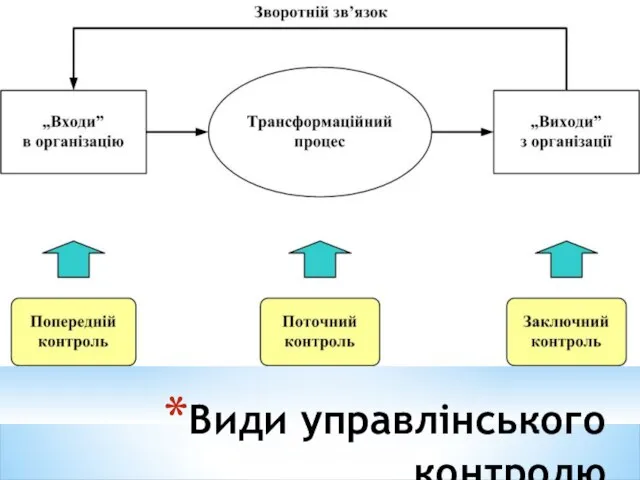 Види управлінського контролю