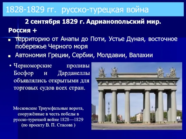 2 сентября 1829 г. Адрианопольский мир. Россия + территорию от Анапы до