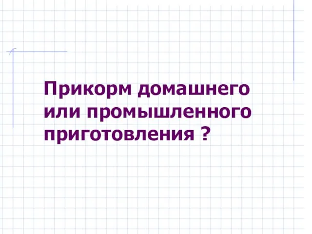 Прикорм домашнего или промышленного приготовления ?