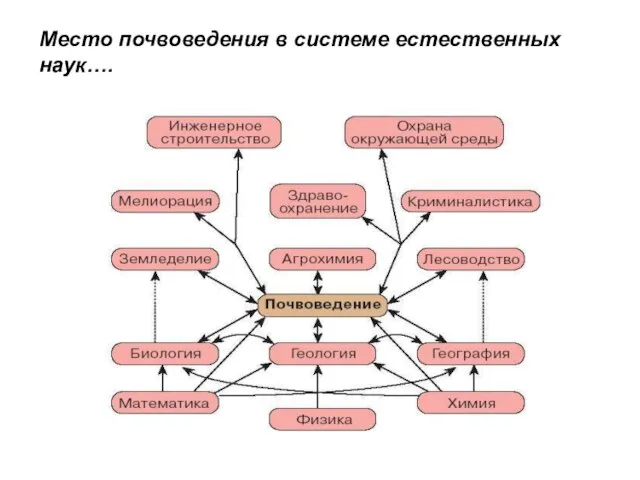 Место почвоведения в системе естественных наук….